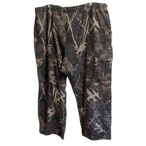Mountain Ridge Trousers Camo Hunting Tie Waistline with 4 Pockets Fleece Lined